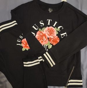 Justice sz 6/7 rose outfit
